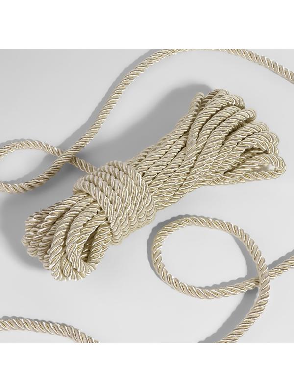 Шнур витой, d = 8 мм, 9 ±1 м, цвет перламутровый