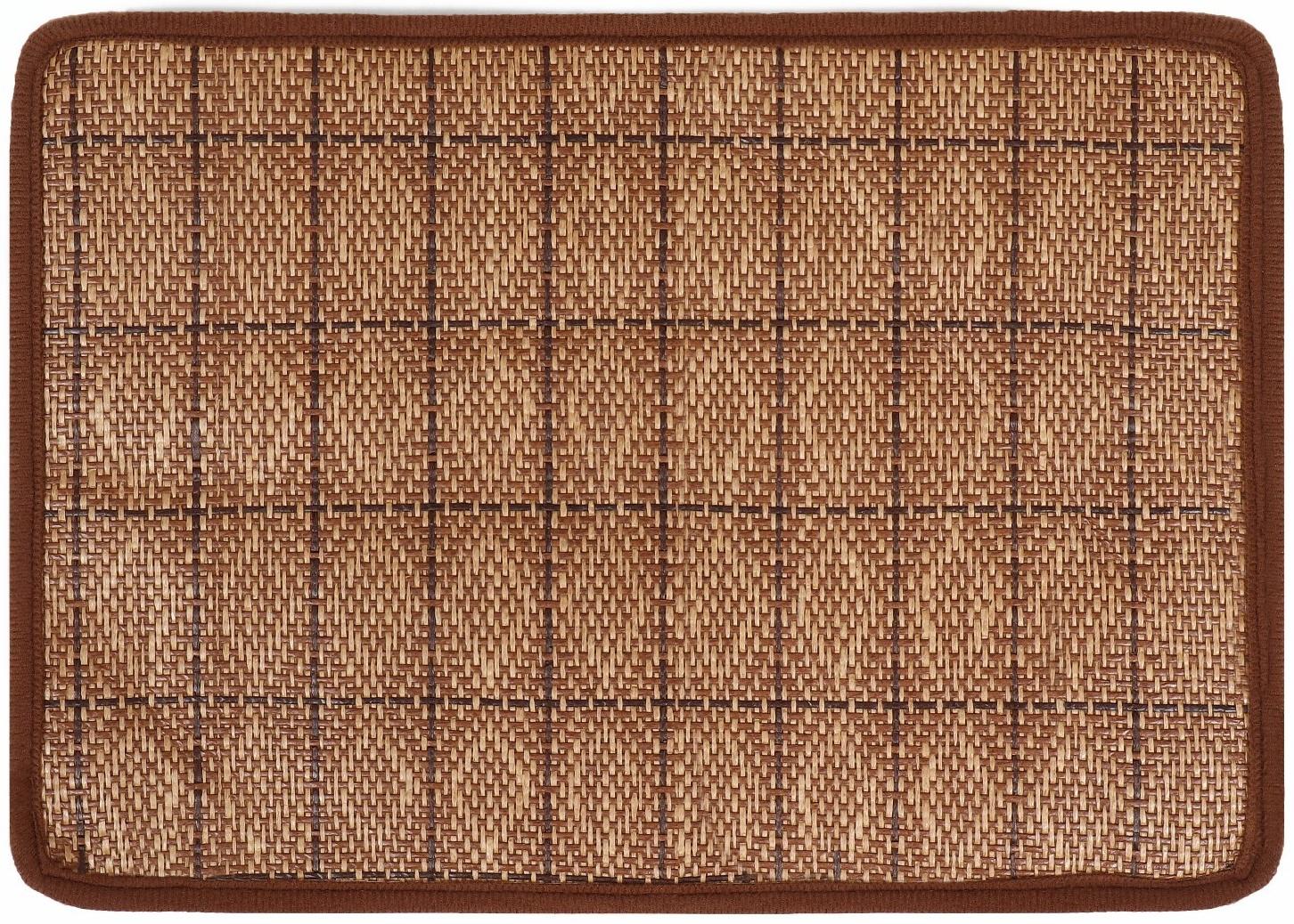 Коврик для отдыха животных, двусторонний (флис+ротанг), 40 х 30 см,бежевый