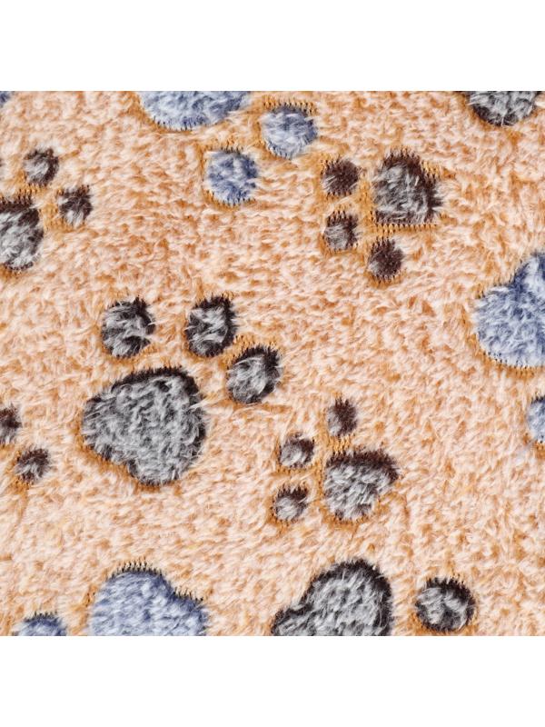 Коврик для отдыха животных, двусторонний (флис+ротанг), 55 х 45 см, бежевый