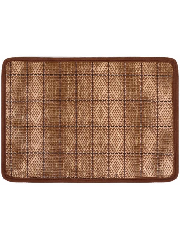 Коврик для отдыха животных, двусторонний (флис+ротанг), 55 х 45 см, бежевый