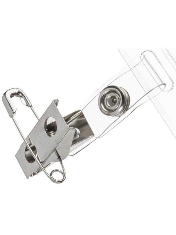 Бейдж Attache 120х87мм (113х70мм) гориз.,металл зажим, булавка 10шт/уп