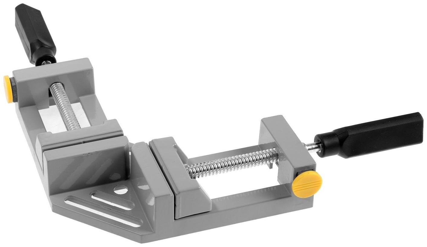 Струбцина угловая усиленная ТУНДРА, металлическая, два зажима, 68 мм