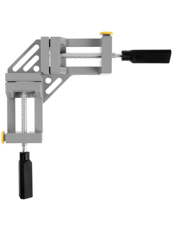 Струбцина угловая усиленная ТУНДРА, металлическая, два зажима, 68 мм