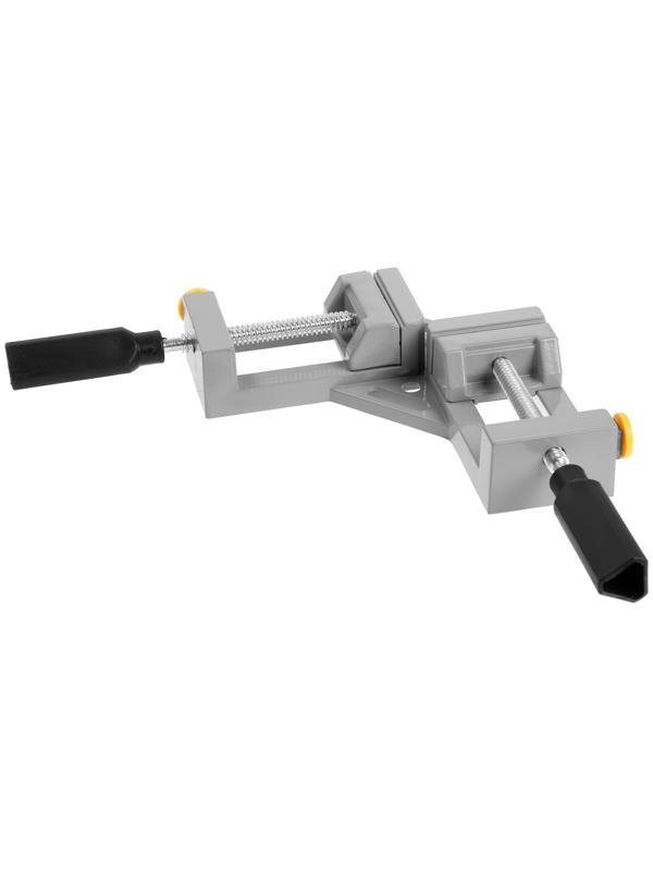 Струбцина угловая усиленная ТУНДРА, металлическая, два зажима, 68 мм