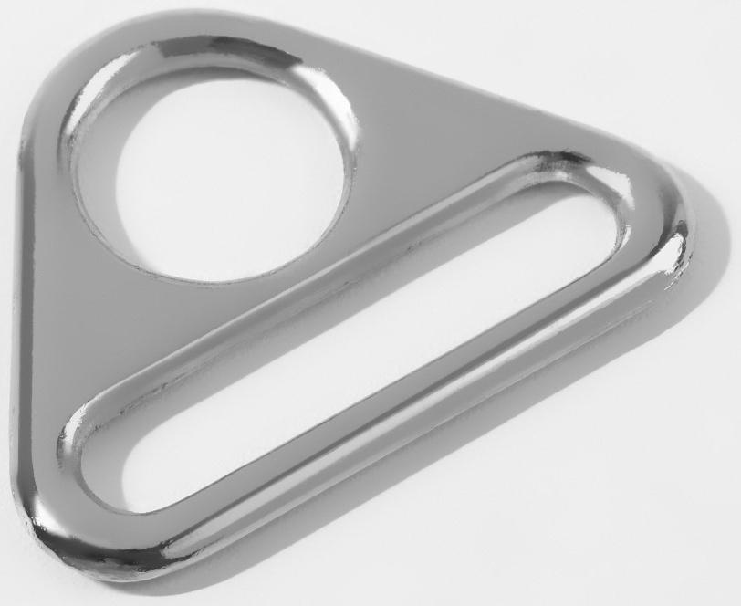 Полукольцо-пластина для сумки, 15/25 мм, 2 шт, цвет серебряный