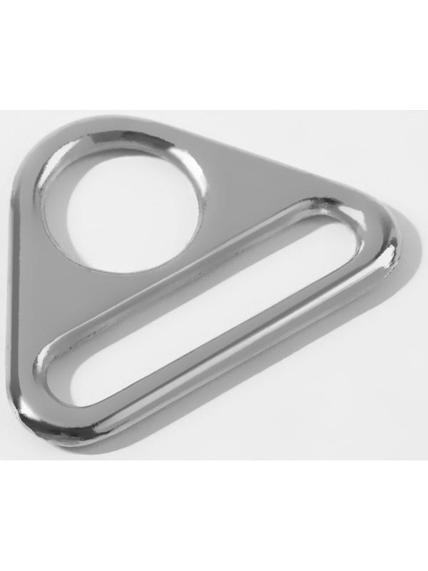 Полукольцо-пластина для сумки, 15/25 мм, 2 шт, цвет серебряный