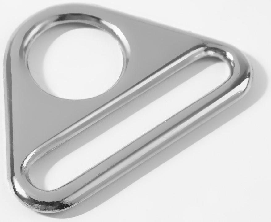 Полукольцо-пластина для сумки, 15/32 мм, 2 шт, цвет серебряный