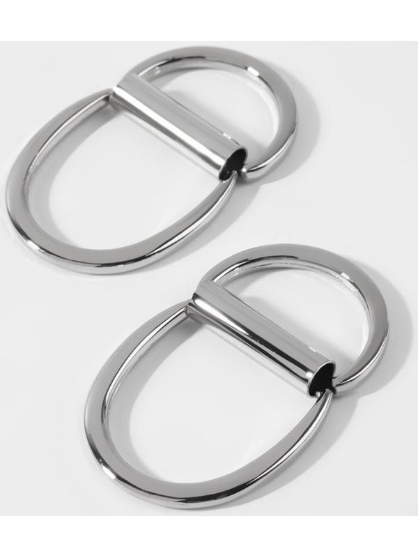 Полукольцо для сумок двойное, d = 20 мм, толщина - 1 мм, 2 шт, цвет серебряный