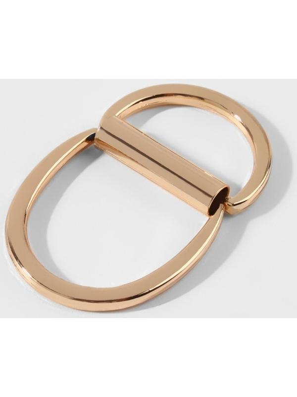 Полукольцо для сумок двойное, d = 20 мм, толщина - 1 мм, 2 шт, цвет золотой