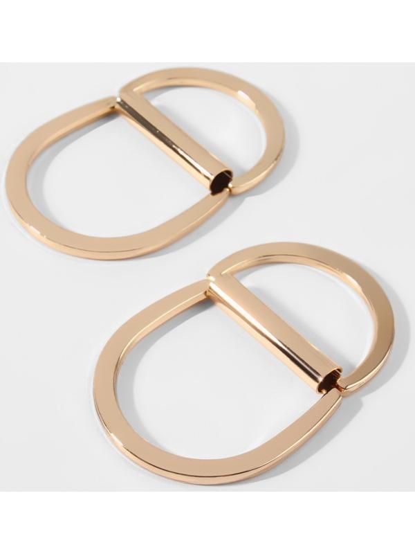 Полукольцо для сумок двойное, d = 25 мм, толщина - 2,5 мм, 2 шт, цвет золотой