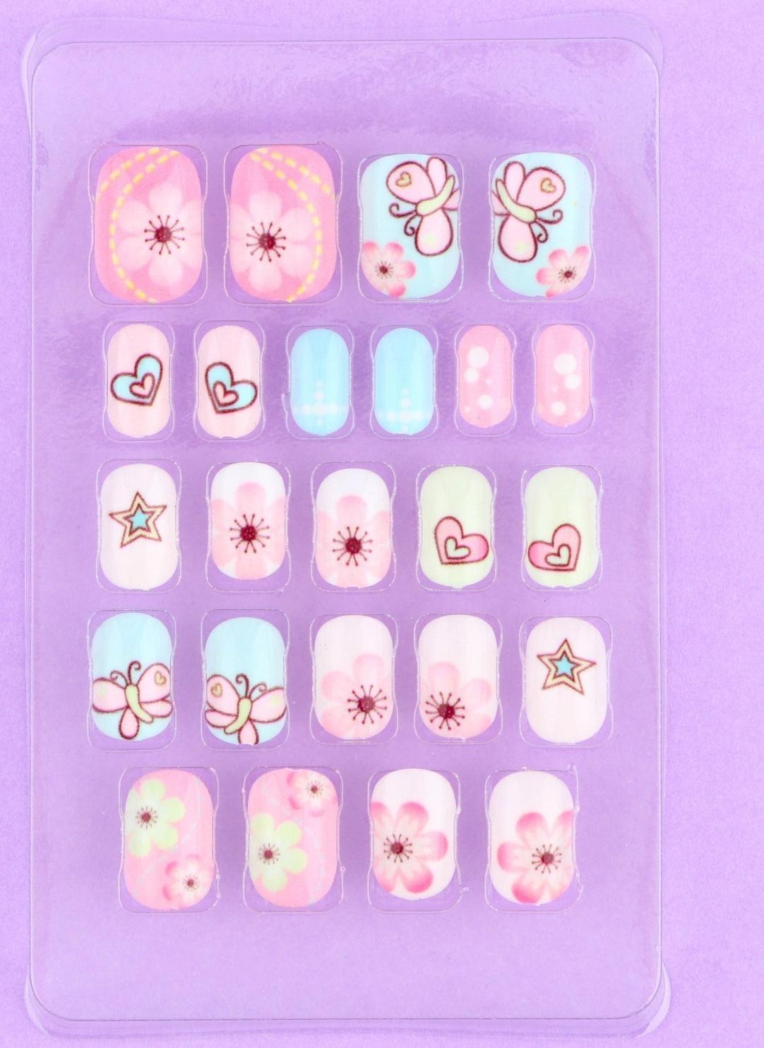 Детские накладные ногти «Цветочки», 24 шт
