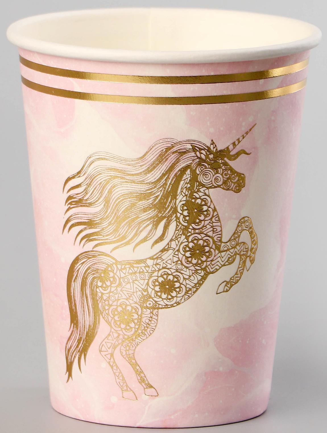Стаканы бумажные «Золотой единорог», 6 шт.