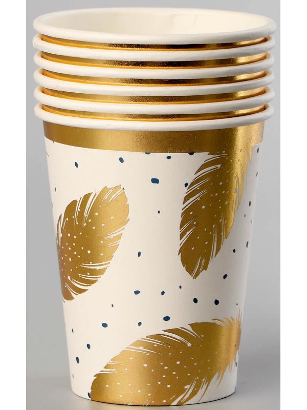 Стаканы бумажные «Золотое перо», 6 шт.