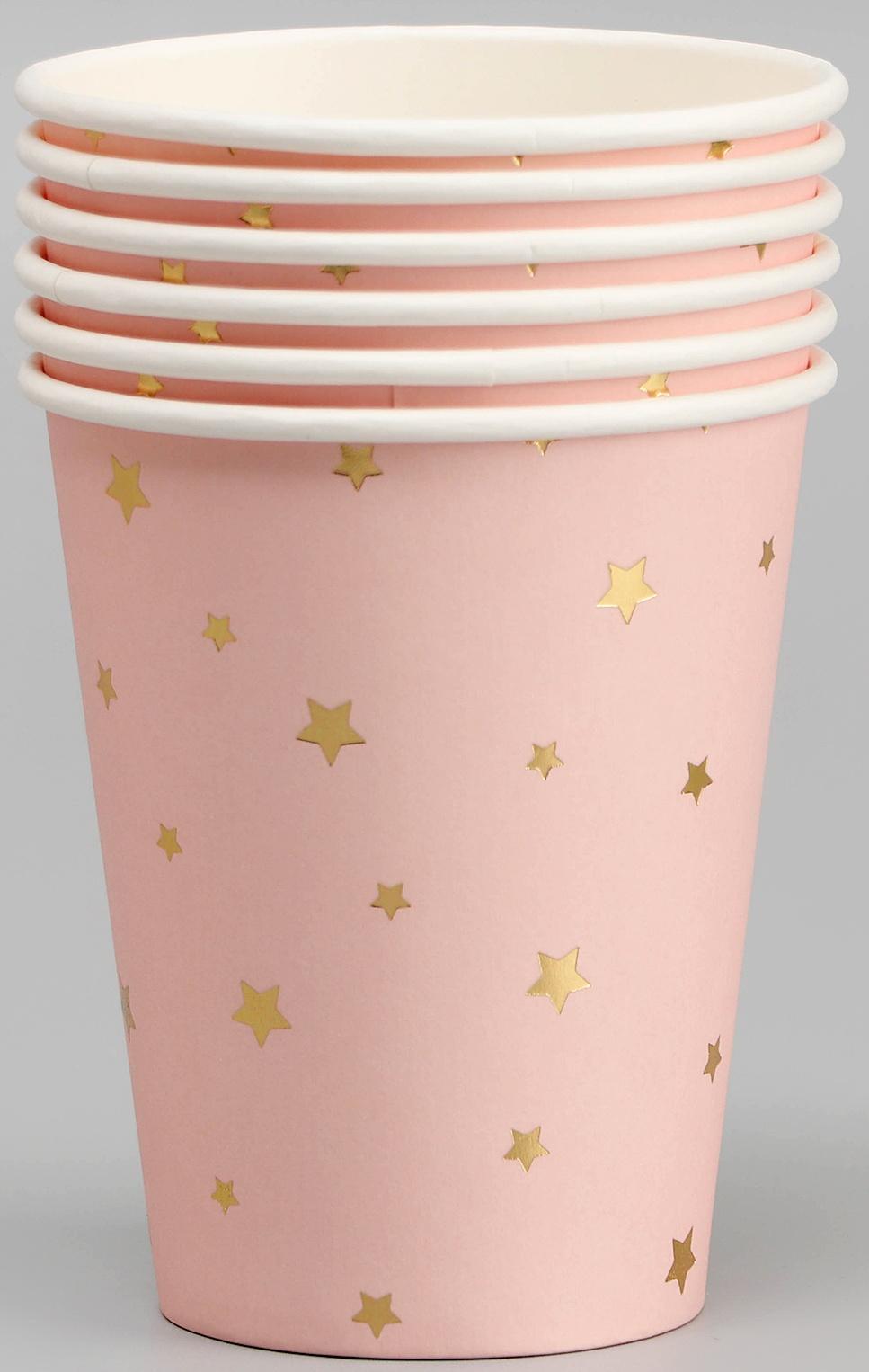 Стаканы бумажные «Золотые звёздочки», 6 шт