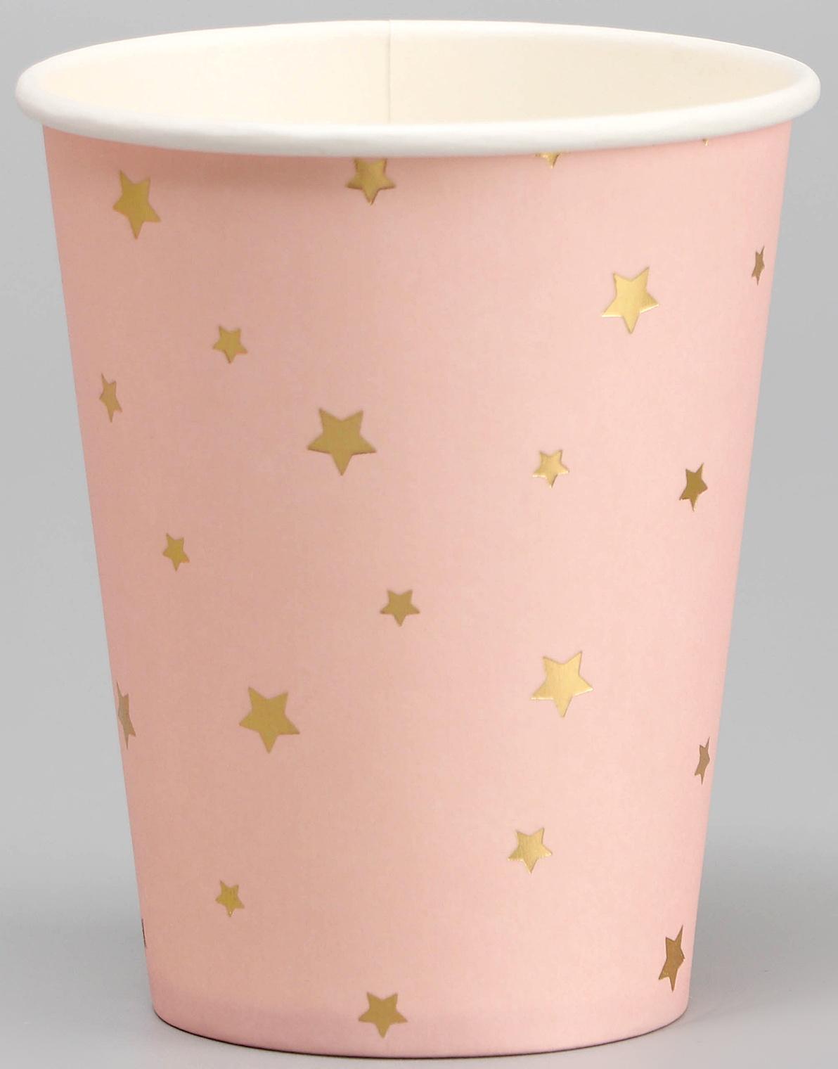 Стаканы бумажные «Золотые звёздочки», 6 шт