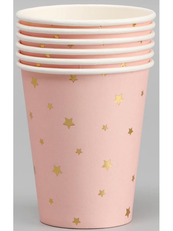 Стаканы бумажные «Золотые звёздочки», 6 шт