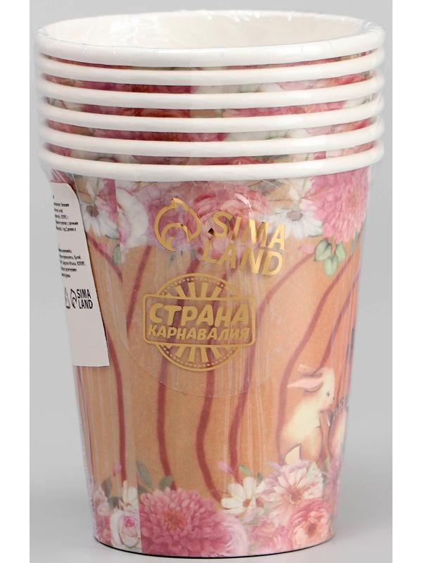 Стаканы бумажные «Зверюшки», 6 шт.