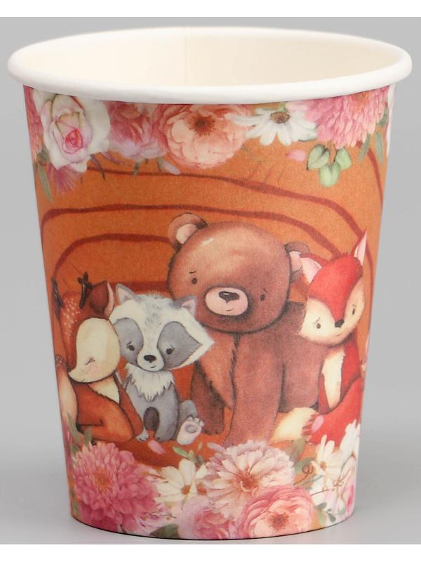 Стаканы бумажные «Зверюшки», 6 шт.