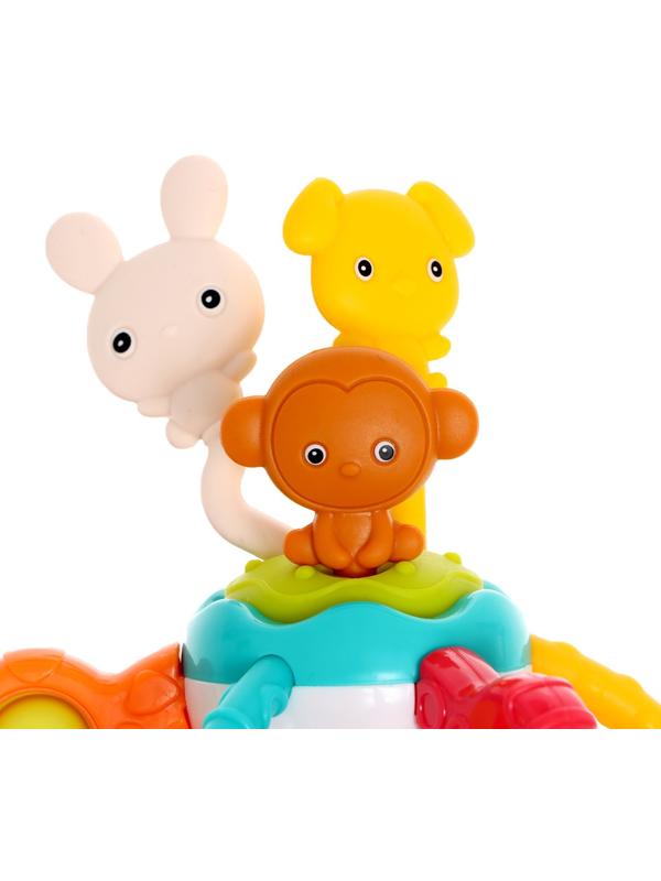Развивающая игрушка «Весёлые зверята», с тактильными резиночками