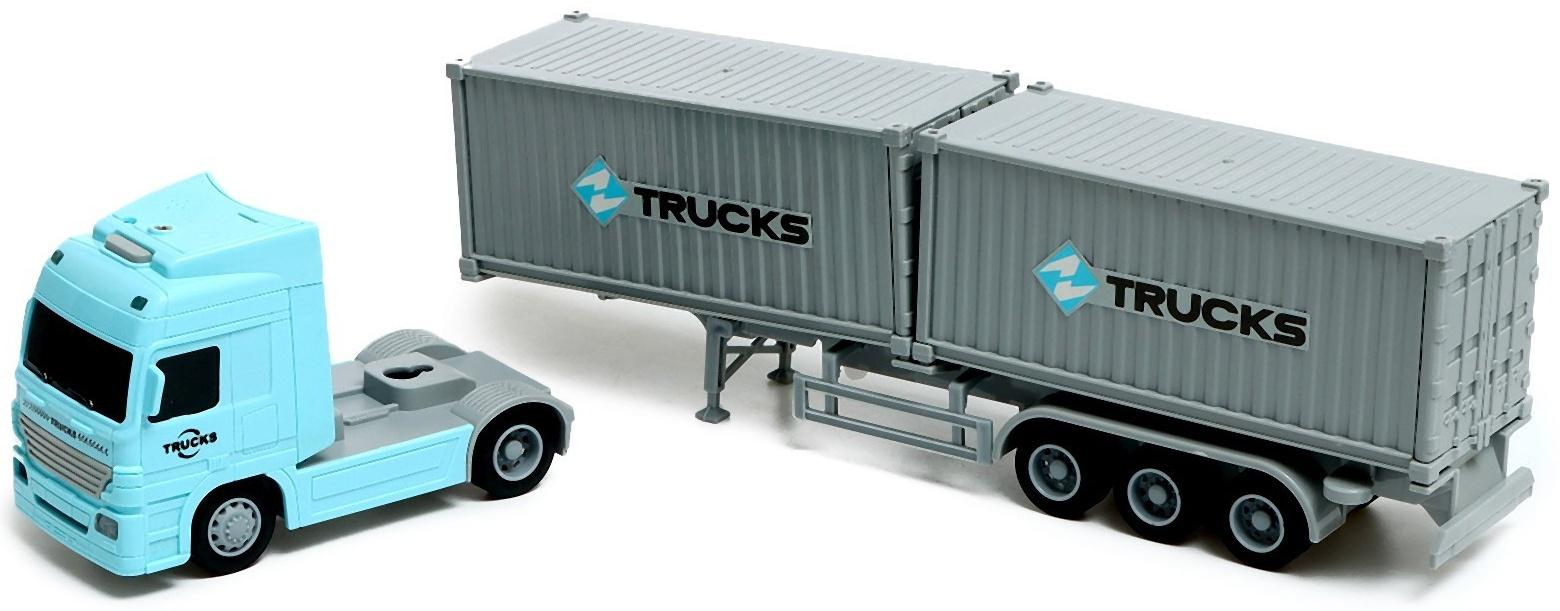 Грузовик инерционный «Контейнеровоз», 1:50, свет, звук