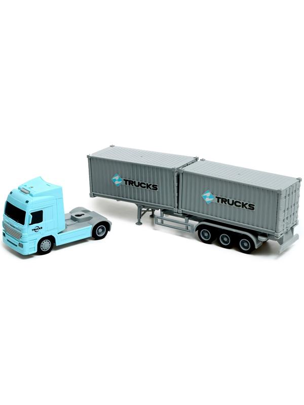 Грузовик инерционный «Контейнеровоз», 1:50, свет, звук