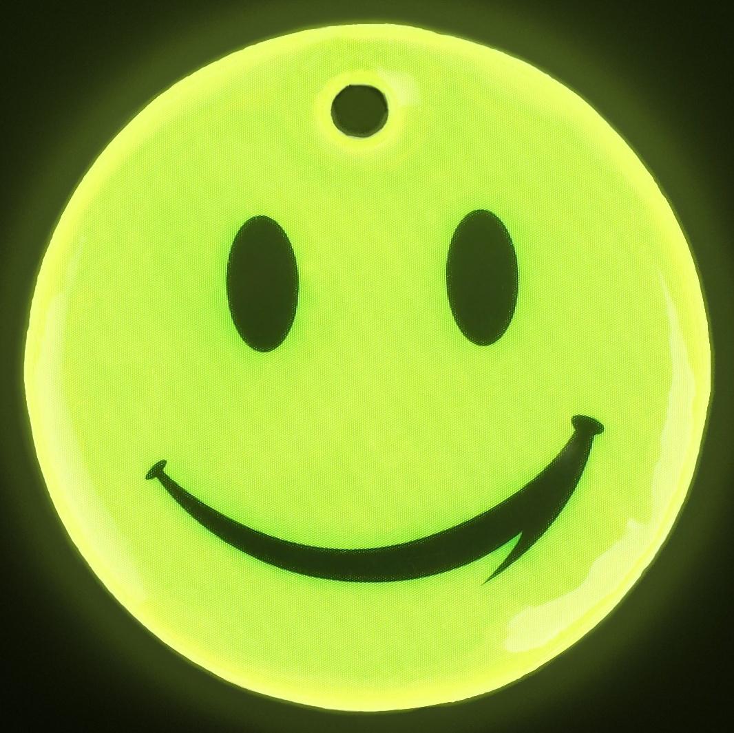 Светоотражающий элемент «Смайл Классика», 5 × 5 см, цвет жёлтый