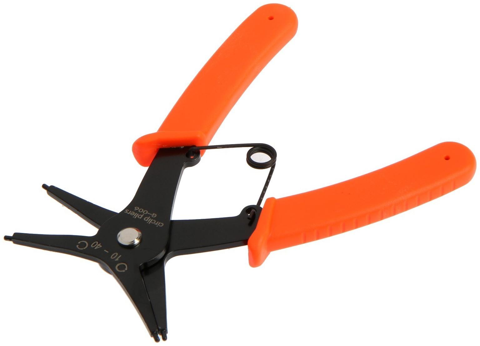 Съемник внешних и внутренних стопорных колец ЛОМ 2 в 1, губки на сжим и разжим, 150 мм