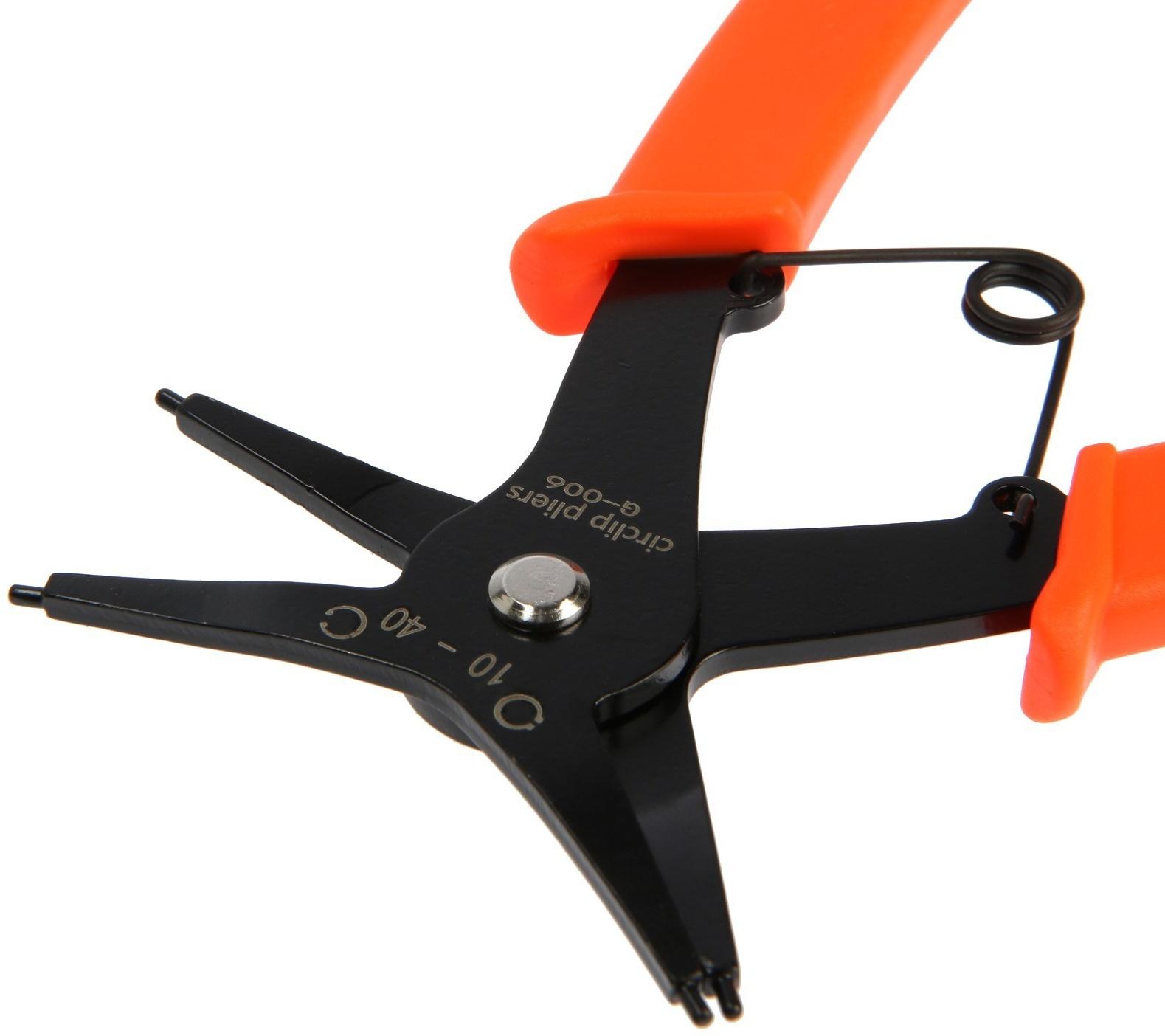 Съемник внешних и внутренних стопорных колец ЛОМ 2 в 1, губки на сжим и разжим, 150 мм