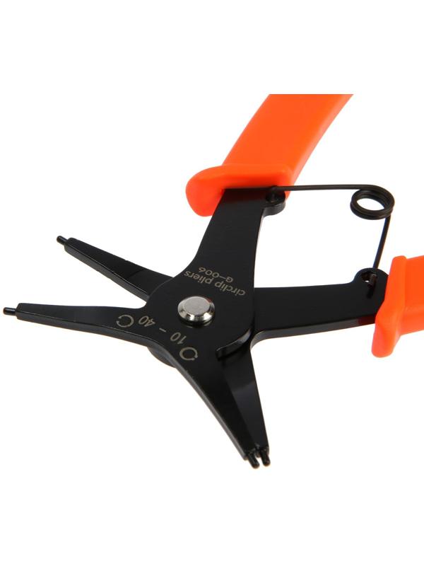 Съемник внешних и внутренних стопорных колец ЛОМ 2 в 1, губки на сжим и разжим, 150 мм