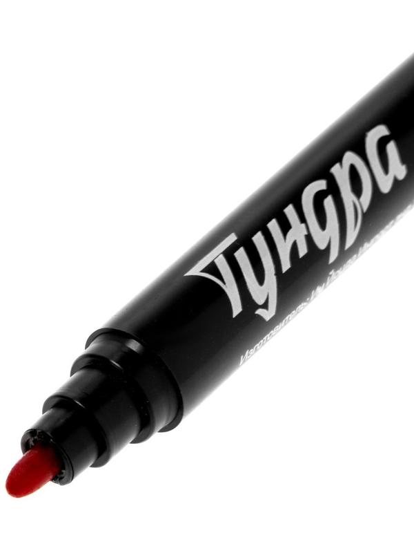 Маркер строительный ТУНДРА, перманентный, красный, ширина линии 3 мм