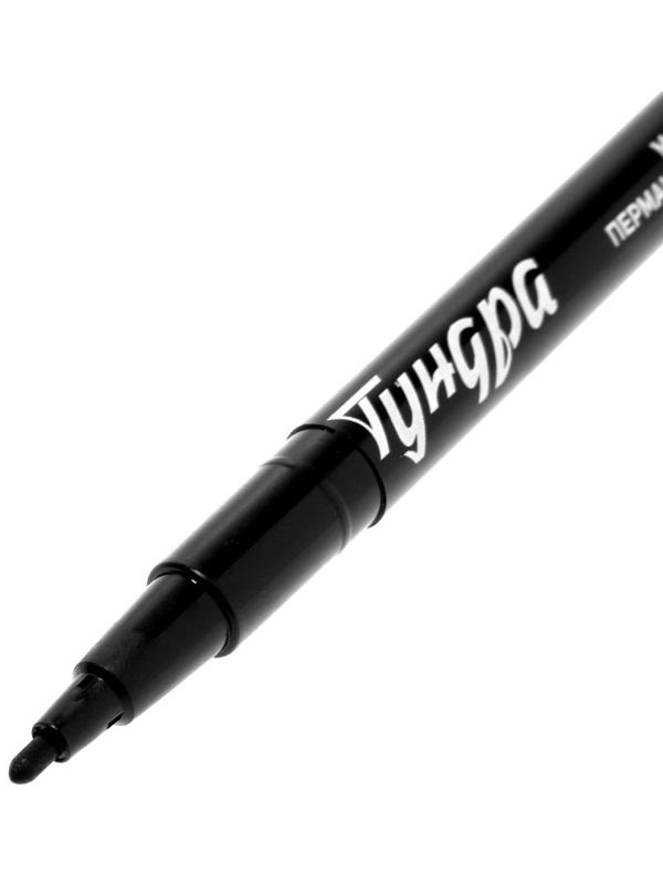 Маркер строительный ТУНДРА, перманентный, двухсторонний, черный, 1-1.5 мм