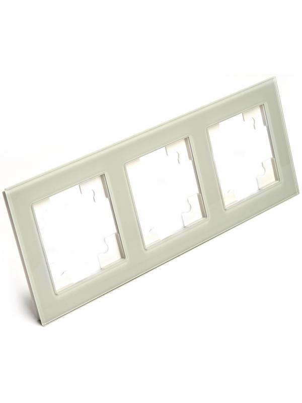 Рамка 3-местная, стекло, STEKKER серия Катрин, GFR00-7003-07, дымчатый