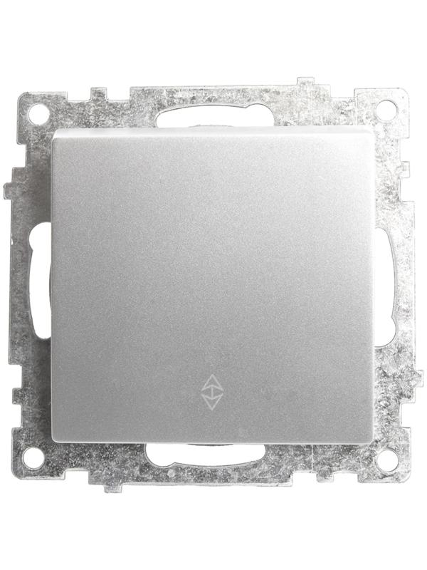 Переключатель 1-клавишный (механизм), 250В, 10А, STEKKER серия Катрин, серебро,GLS10-7105-03 1022442