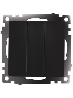 Выключатель 3-клавишный (механизм), 250В, 10А, STEKKER серия Катрин, черный, GLS10-7108-05