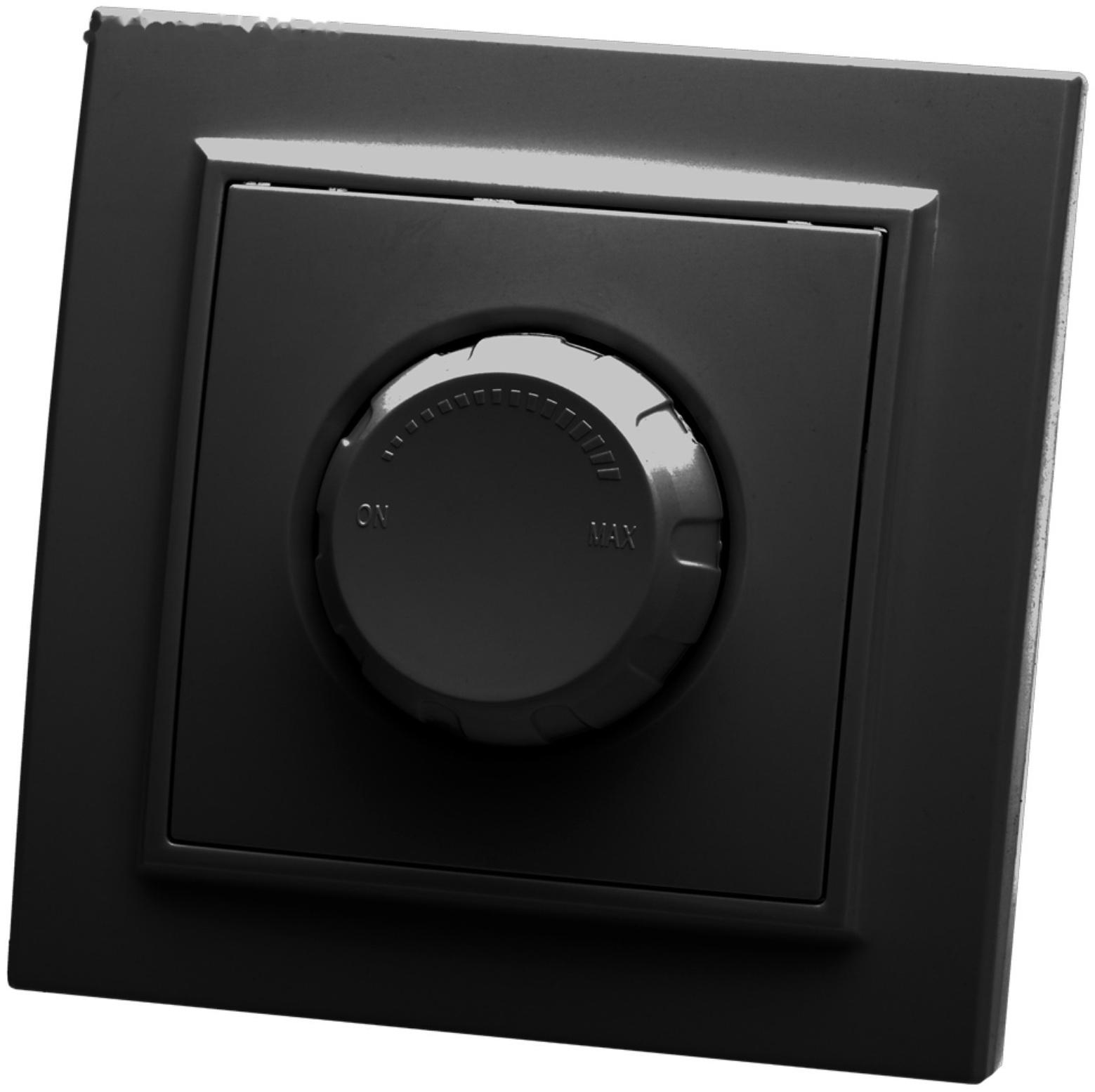 Выключатель диммирующий, 250V, 600W, STEKKER серия Эрна, PSW10-9006-03, черный