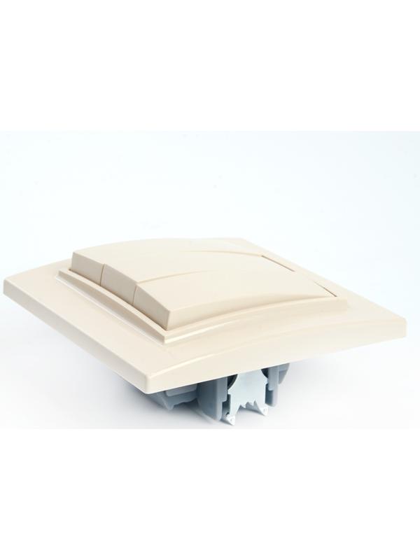 Выключатель электрический 3-клавишный, STEKKER серия Эрна, PSW10-9007-02, слоновая кость