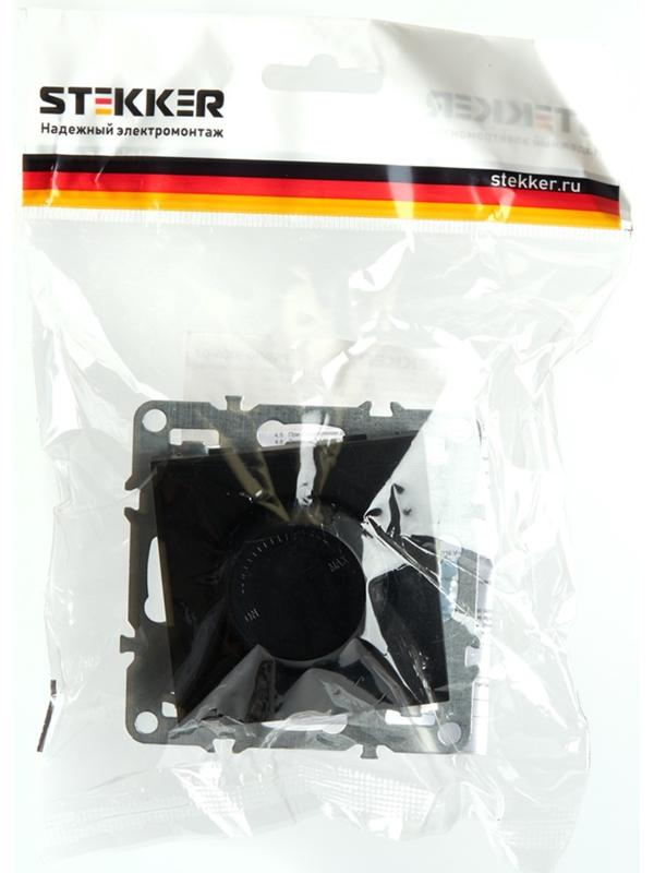 Выключатель диммирующий (механизм), STEKKER серия Эрна, PSW10-9106-03, черный