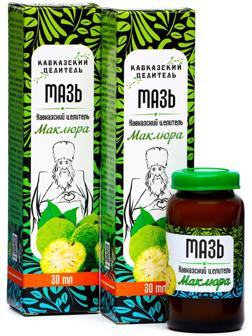 Мазь Кавказский целитель Маклюра от геморроя, травяная, 2 шт. по 30 мл