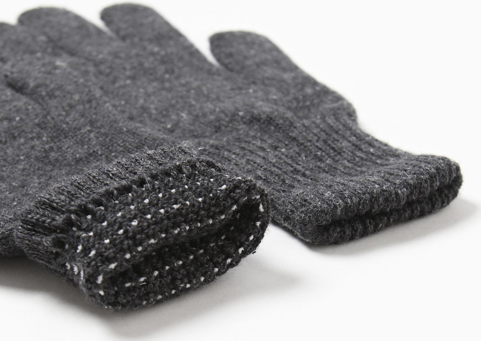 Перчатки однослойные шерстяные, цвет серый, размер L