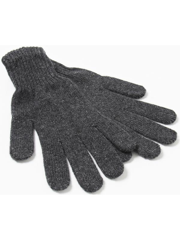 Перчатки однослойные шерстяные, цвет серый, размер L