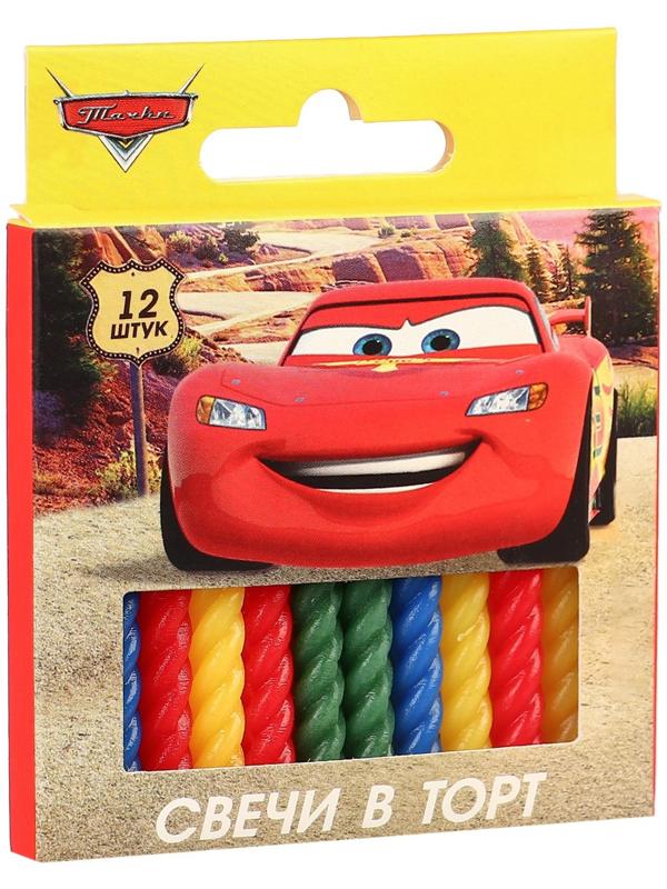 Набор витых свечей в торт 12 шт 