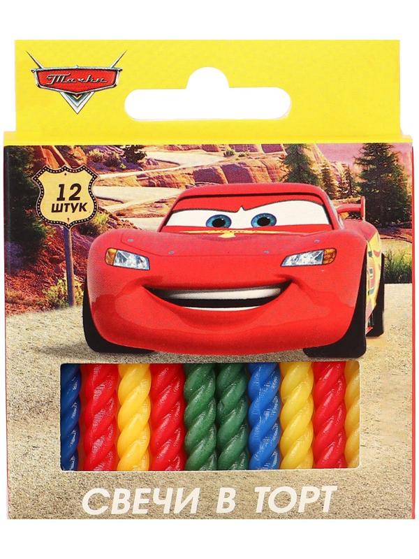 Набор витых свечей в торт 12 шт 