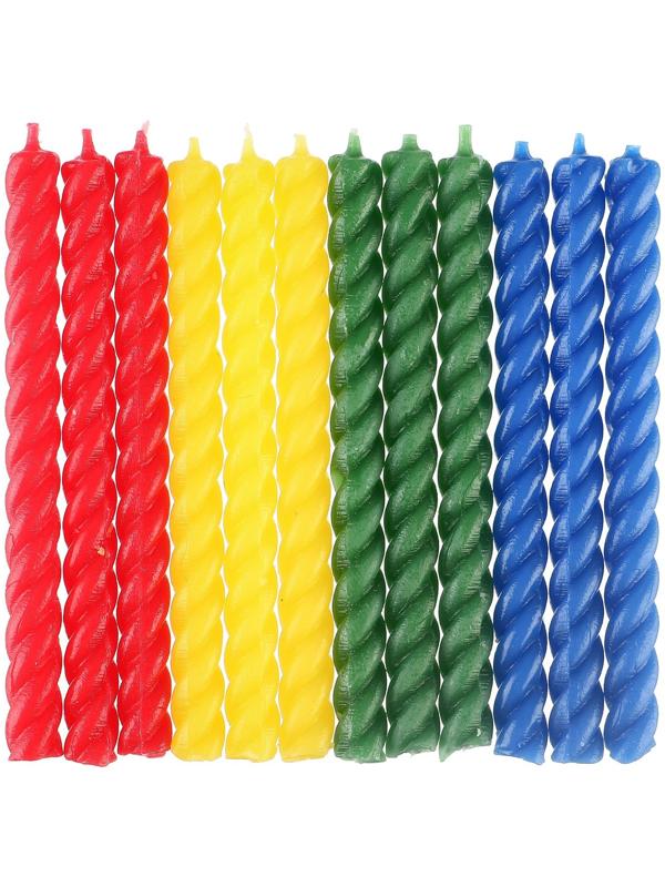 Набор витых свечей в торт 12 шт 