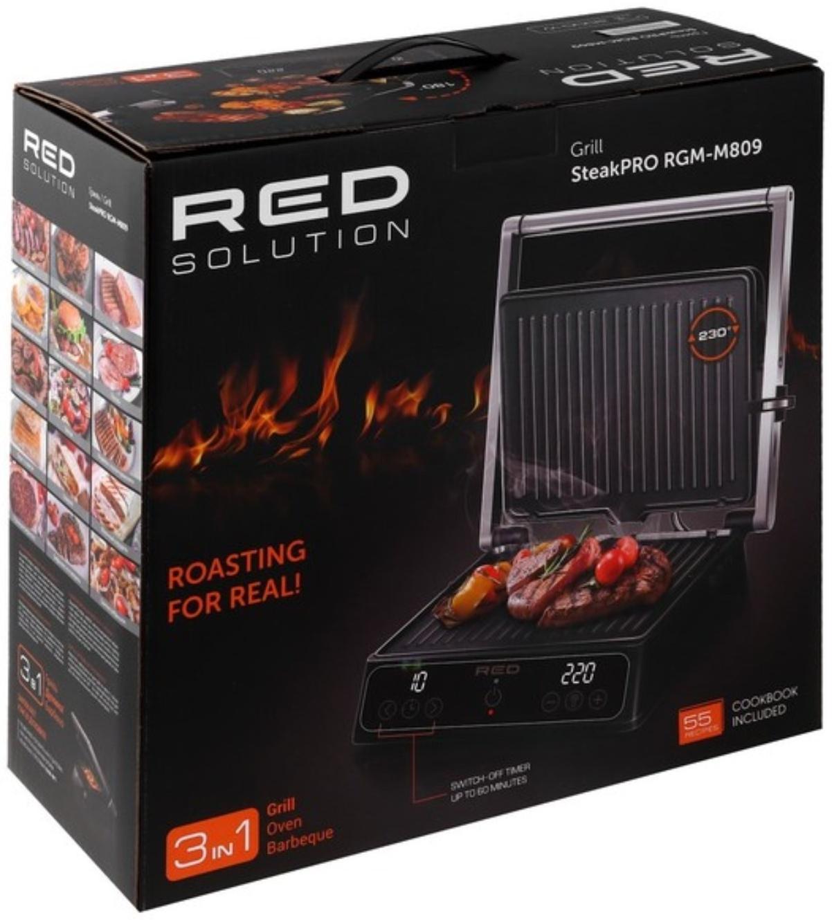 Гриль электрический RED Solution SteakMaster RGM-M809, 2000 Вт, 36.5x33 см