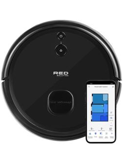 Робот-пылесос RED Solution RV-RL6000S, 35 Вт, сухая/влажная уборка, 0.3/0.3 л, чёрный