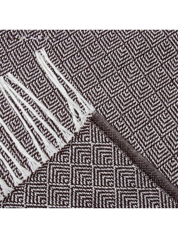 Плед Валенсия 140х200см, 13/BOUCLE, бел/дым, хл 50%, пэ 30%, пан 20%