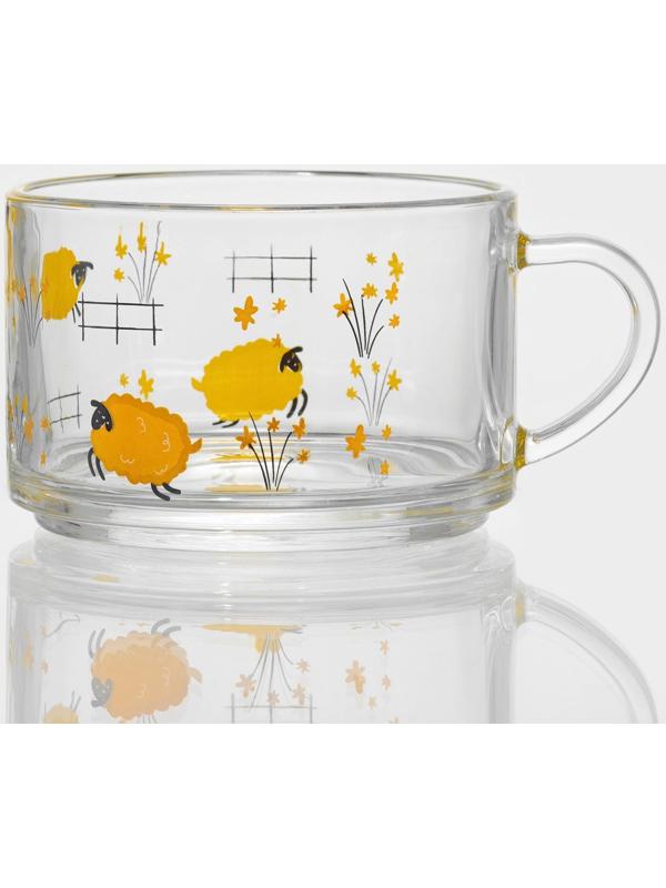 Кружки стеклянные «Весна», 420 мл, 2 шт