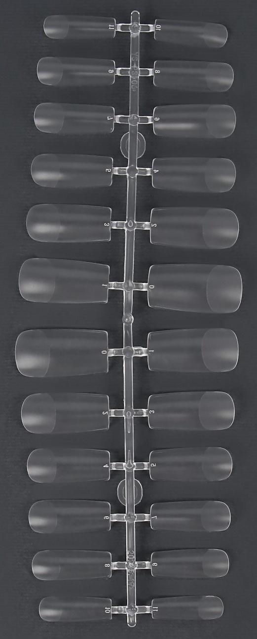 Гелевые типсы для наращивания ногтей, 240 шт, форма мягкий квадрат, полное матовое покрытие, в контейнере, цвет прозрачный