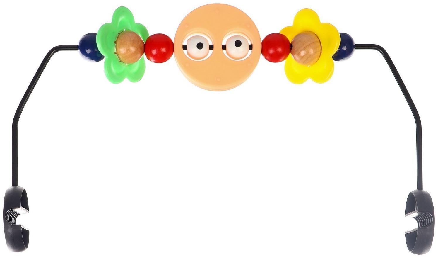 Шезлонг детский, кресло - качалка с игрушками для новорождённых «Крошка Я», цвет зелёный