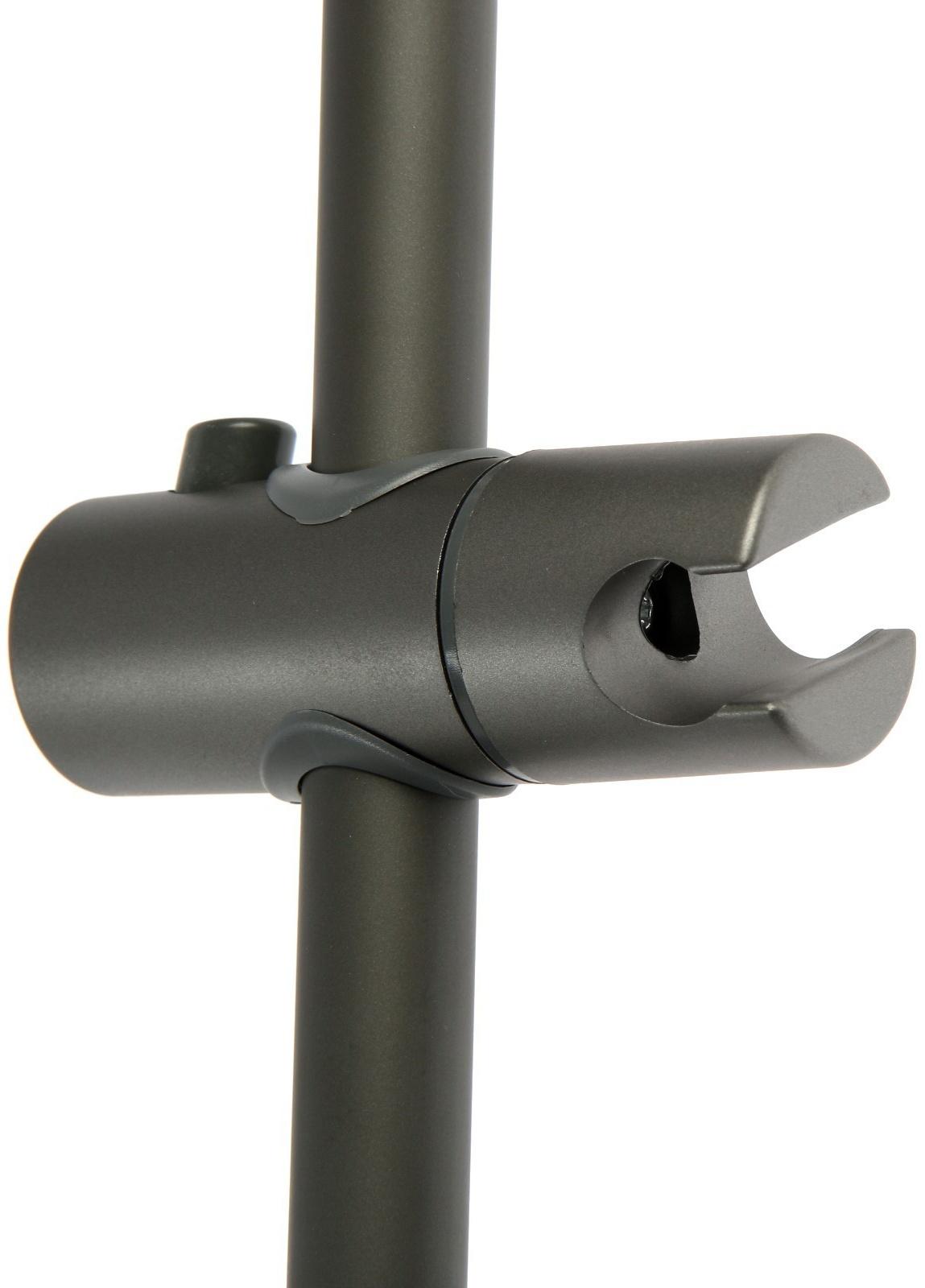 Душевая стойка ZEIN S08, с держателем для душевой лейки, графит